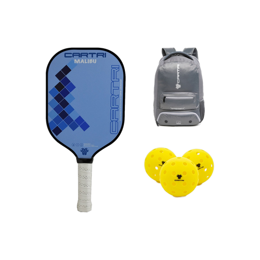 Pack Cartri pickleball: pala Malibú, mochila Balder y 12 pelotas